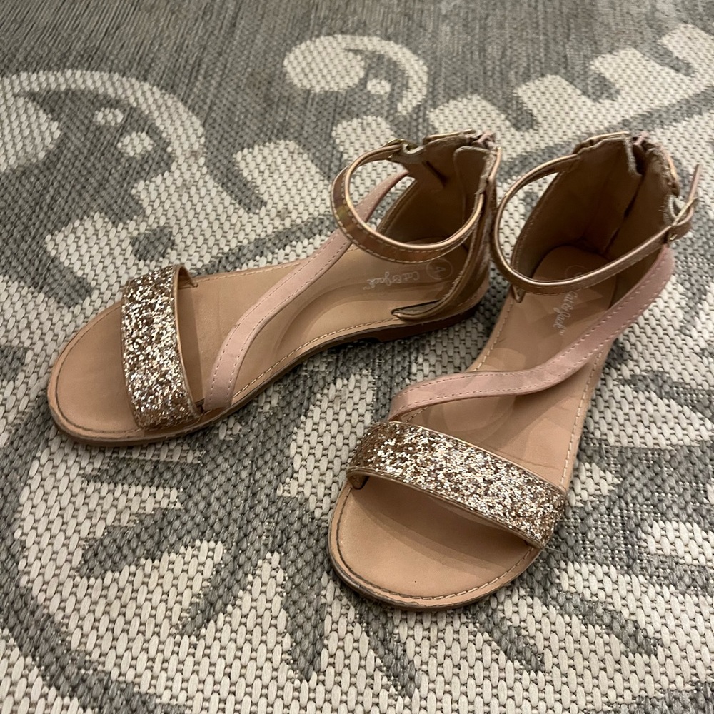 Cat n Jack gold sparkle sandals.  Size 4